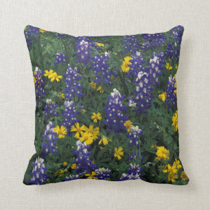 N.A, USA, Texas, Marble Falls, Blue Bonnets Throw Pillow