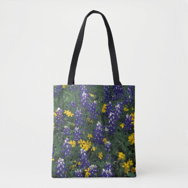 N.A, USA, Texas, Marble Falls, Blue Bonnets Tote Bag (Front)
