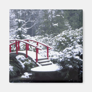 N.A., USA, Washington, Seattle. Moon bridge in Magnet