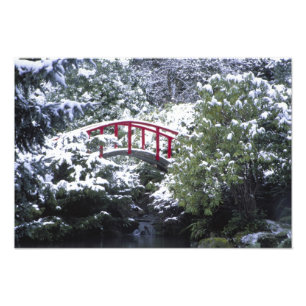 N.A., USA, Washington, Seattle. Moon bridge in Photo Print