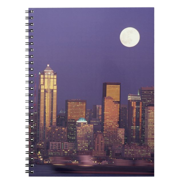 N.A., USA, Washington, Seattle Seattle skyline Notebook (Front)