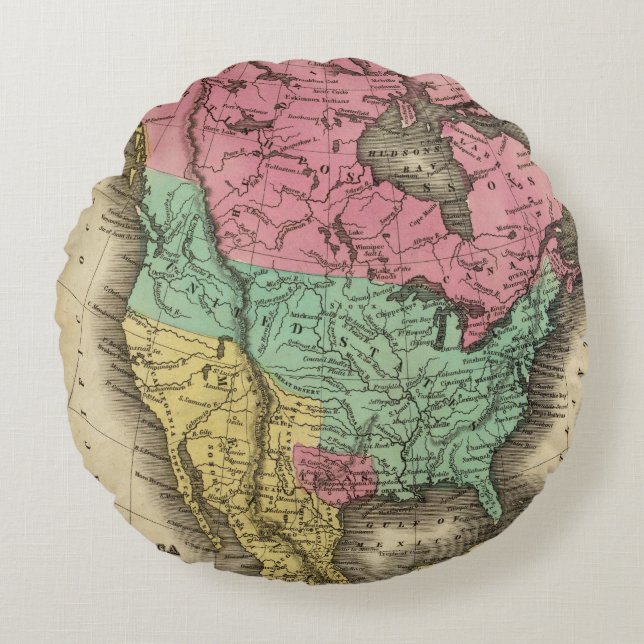 N America Round Pillow (Front)
