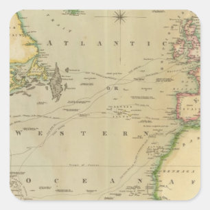 N Atlantic Ocean Square Sticker