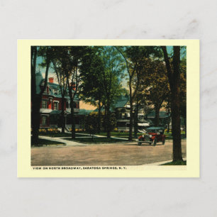 N. Broadway, Saratoga Springs, New York Vintage Postcard