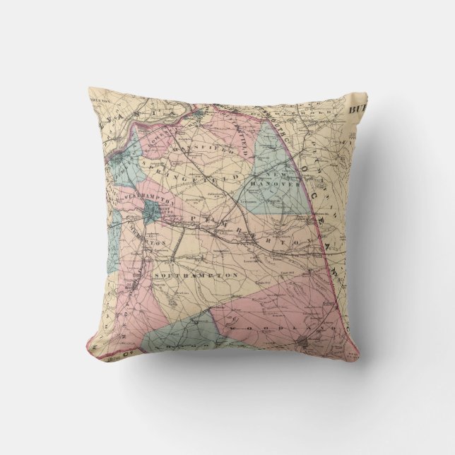 N Burlington County, NJ Throw Pillow (Front)