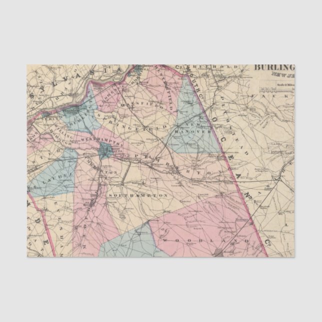 N Burlington County, NJ Tissue Paper (Front)