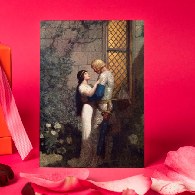 N.C. Wyeth Medieval Romantic Art Valentine's Day  Card (Creator Uploaded)