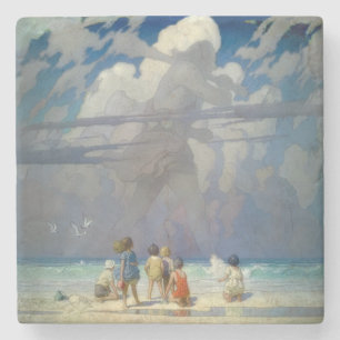 N.C. Wyeth The Giant 1923 Vintage Illustration Stone Coaster