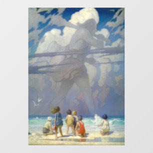 N.C. Wyeth The Giant 1923 Vintage Illustration Window Cling