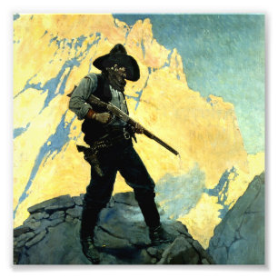 N C Wyeth Western Painting “Last Stand” Photo Print
