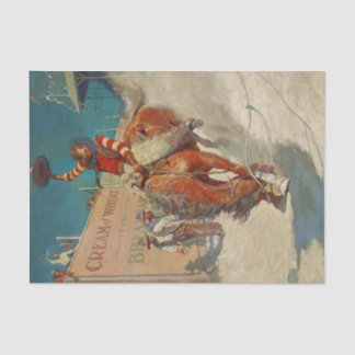 N C Wyeth Western Painting “The Rodeo” Tissue Paper