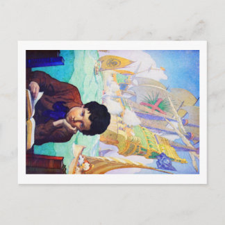 N C Wyeth's Tales Of Adventure Postcard