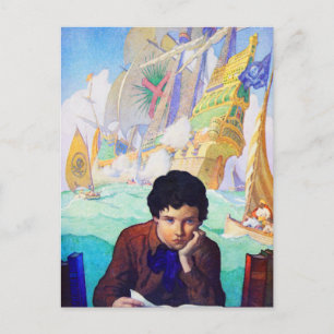 N C Wyeth's Tales Of Adventure Postcard