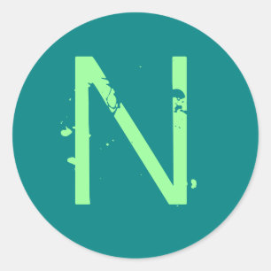 N CLASSIC ROUND STICKER