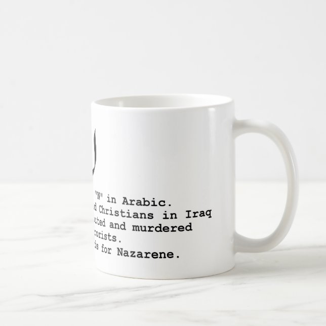 N est pour la tasse de nazaréen (Droite)