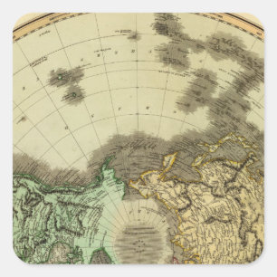 N Hemisphere Square Sticker