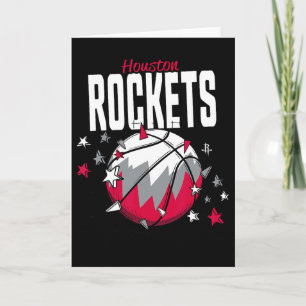 N Houston Rockets Sketll Doodle Stars Card