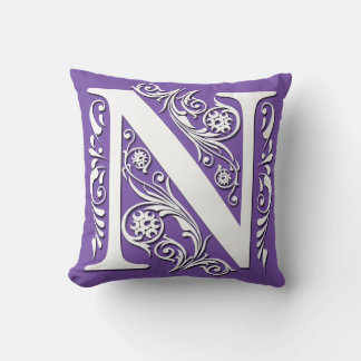 N Initiale Monogramme - Coussin