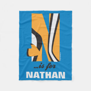 N is for Nemo Add Your Name Fleece Blanket