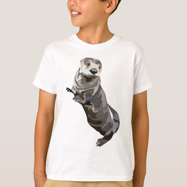 N is for North American River Otter T-Shirt (Front)