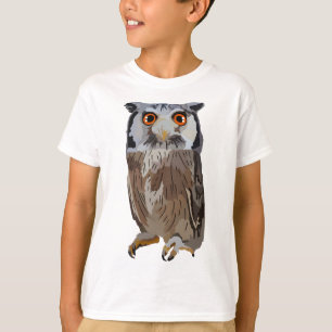N is for Northern White Faced Owl T-Shirt