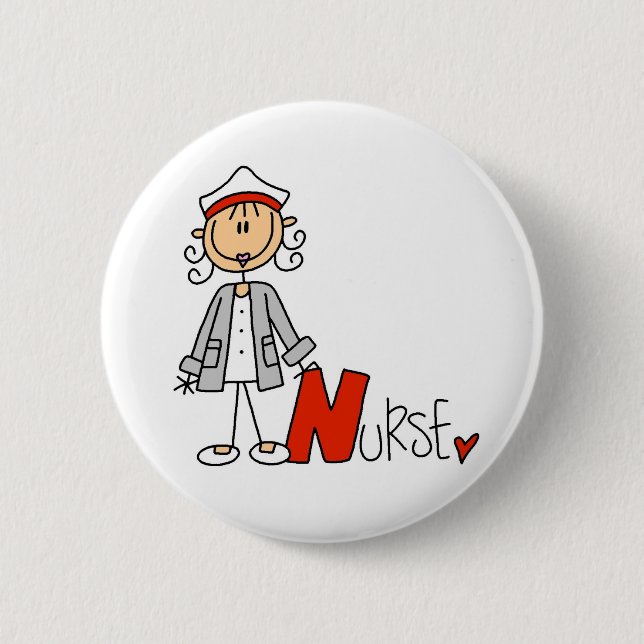 N is for Nurse 2 Inch Round Button (Front)