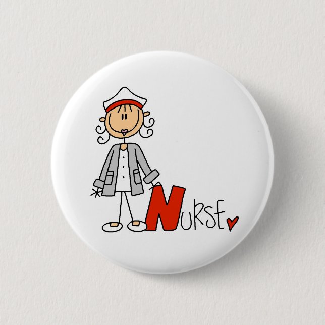 N is for Nurse 2 Inch Round Button (Front)