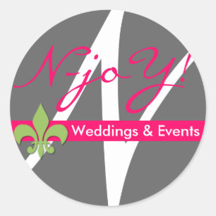 N-joY! Fleur de lis Seal Sticker.#4