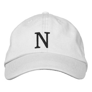 N Letter  Embroidered Hat