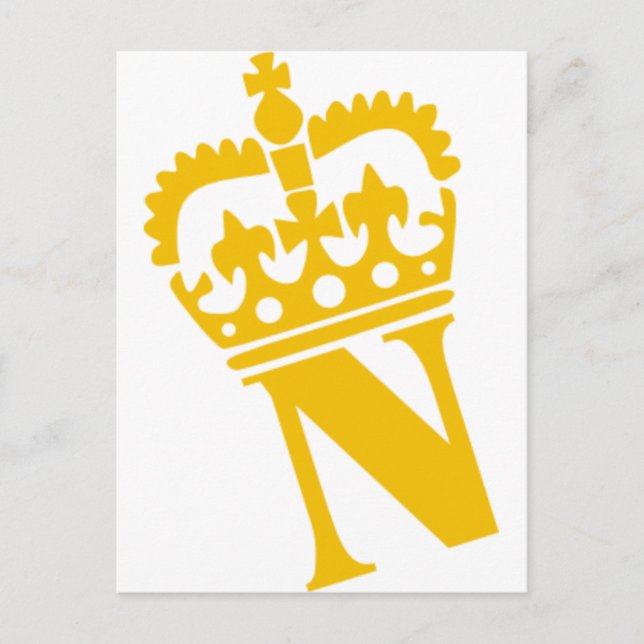 N - Letter - Name Postcard (Front)