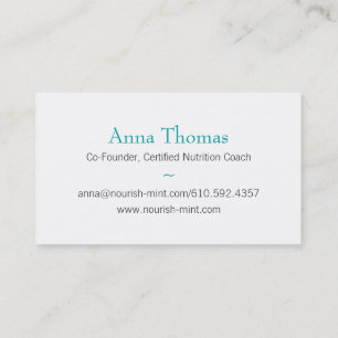 n-m Business Card Solid Teal