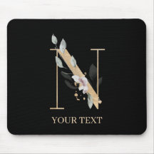 N Monogram Floral Personalized