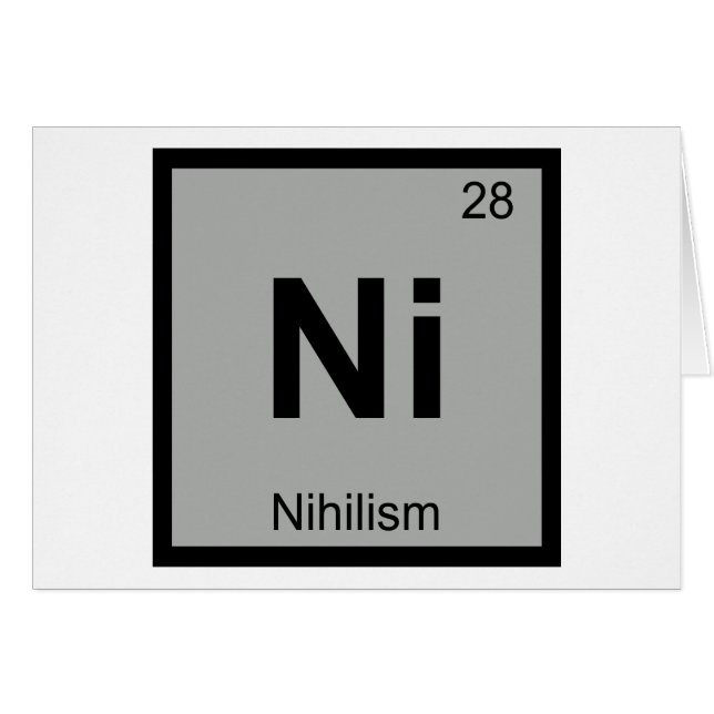 N - Nihilism Philosophy Chemistry Periodic Table (Front Horizontal)