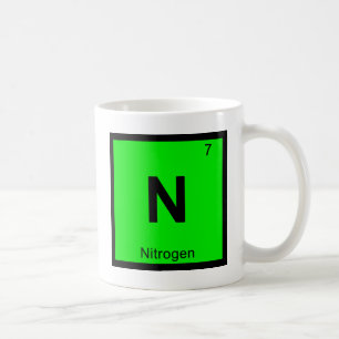N - Nitrogen Chemistry Periodic Table Symbol Coffee Mug