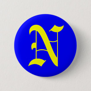 N - OLD ENGLISH 2 INCH ROUND BUTTON