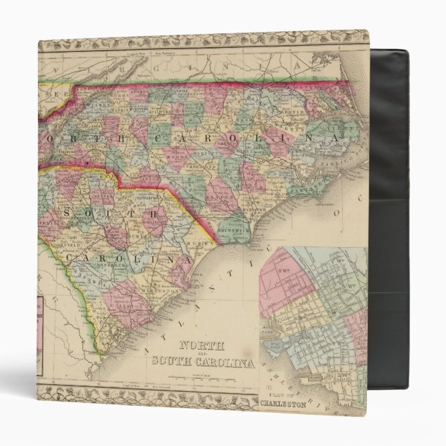 N & S Carolina Map by Mitchell Binder (Front/Inside)