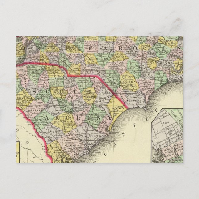 N & S Carolina Postcard (Front)