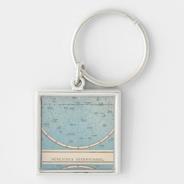N, S Sternhimmel Celestial Atlas Map Keychain (Front)