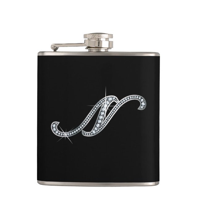N Script "Diamond Bling" Flask (Front)
