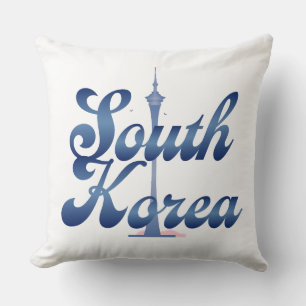N Seoul Tower South Korea Throw Pillow