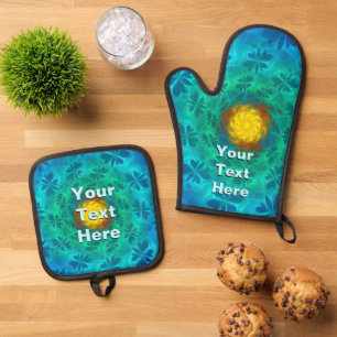N-Space Lepidoptera  Oven Mitt & Pot Holder Set
