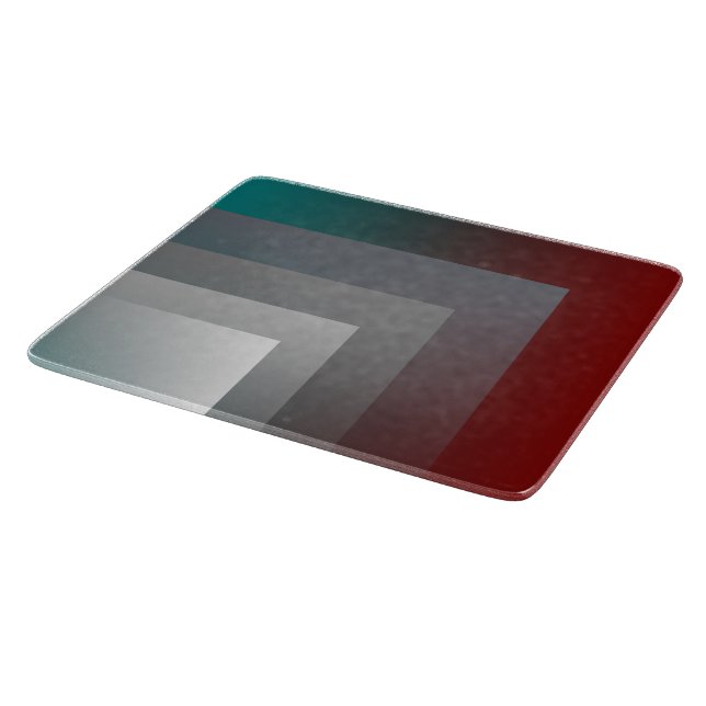 N - teal grey burgundy cutting board (Corner)