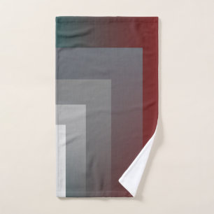 N - teal grey burgundy hand towel