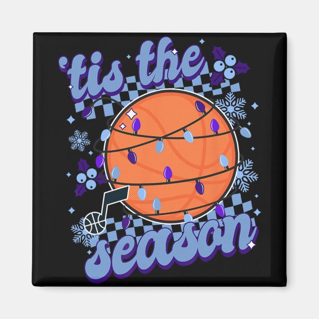 N Utah Jazz Christmas Tangled Lights  Magnet (Front)