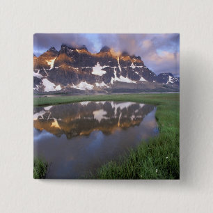 NA, Canada, Alberta, Tonoquin Valley. Jasper 2 Inch Square Button