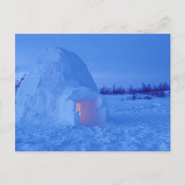 NA, Canada, Manitoba, Churchill. Arctic igloo Postcard (Front)