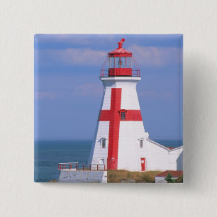 NA, Canada, New Brunswick, Campobello Island. 6 2 Inch Square Button