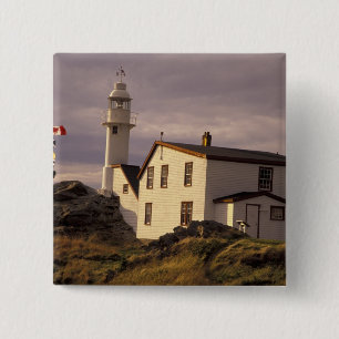 NA, Canada, Newfoundland, Lobster Cove. Lobster 2 Inch Square Button