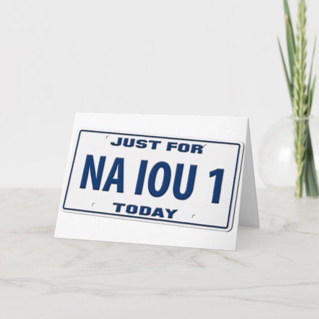 NA IOU 1 CARD (Front)
