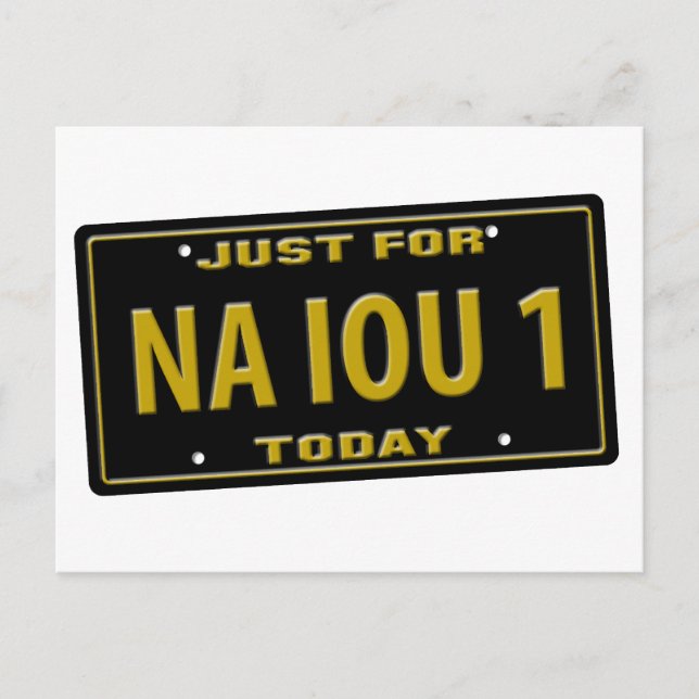 NA IOU 1 POSTCARD (Front)